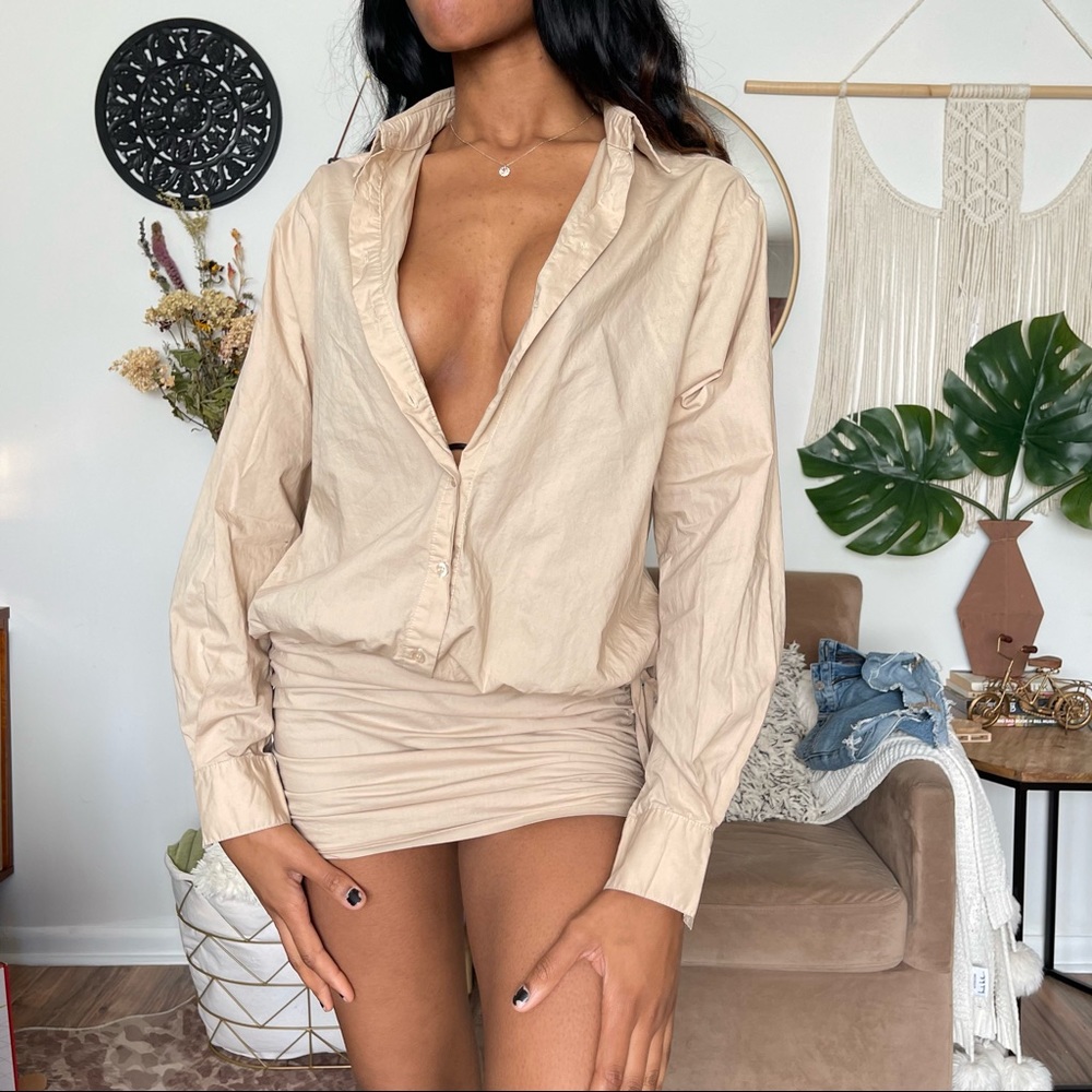 Lioness Button Down Mini Dress - image 1